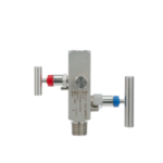 Válvula de Bloqueo & Purga Doble Manija BBV: Acero Inoxidable, Asiento Blando, 6,000 psi, 1/2” Macho x 1/2” Hembra
