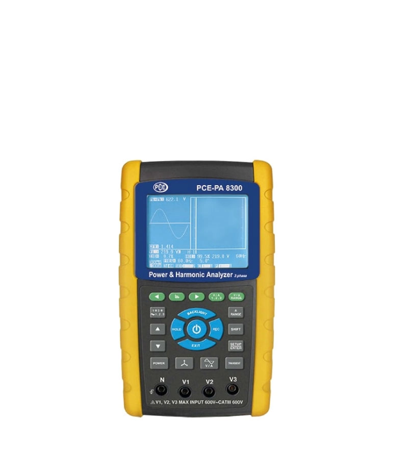 TB19016 Medidor de potencia con 3 pinzas amperimétricas (600 V AC / 1200 A AC) - PCE-PA 8300-1 - Imagen 1