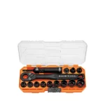 Juego de dados resistentes al impacto con salida directa y portadado de 3/8'' KNECT™, 15 piezas
