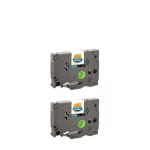 CINTA NEGRA SOBRE BLANCA DE 1/2" (PAQUETE DE 2) - TZE231-2PK