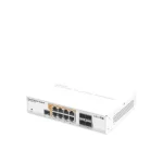 Switch inteligente Gigabit Ethernet de 8 puertos con salida PoE, 4 ranuras SFP, CPU de 400 MHz, 128 MB de RAM, carcasa de escritorio, RouterOS L5
