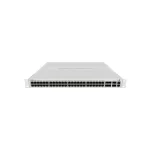 Switch de 48 puertos RJ45 de 1G y 4 puertos SFP+ de 10G modelo CRS354-48P-4S+2Q+RM